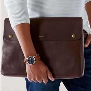 Leather lap top folio